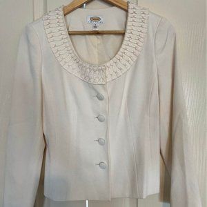 Talbots Classic Petites Cream Jacket - Size 6P
